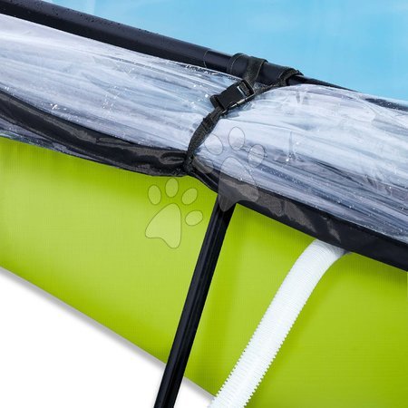 Obdélníkové bazény  - Bazén se stříškou krytem a filtrací Lime pool Exit Toys - 7