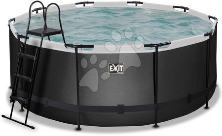 Bazény kruhové - Bazén s pieskovou filtráciou Black Leather pool Exit Toys 