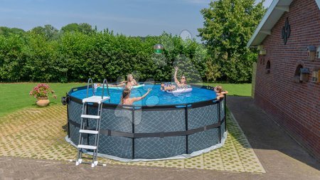Outdoor toys and games | Page 17 - EXIT Stone Pool ø450x122cm with sand filter pump - grey_1