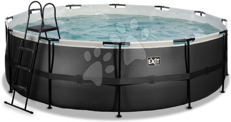 Kruhové bazény - Bazén s pískovou filtrací Black Leather pool Exit Toys