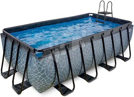 Obdélníkové bazény  - Bazén s pískovou filtrací Stone pool Exit Toys
