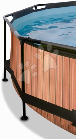 Kruhové bazény - Bazén s krytem a filtrací Wood pool Exit Toys - 3