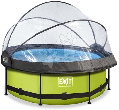 Bazény kruhové - Bazén s krytom a filtráciou Lime pool Exit Toys 