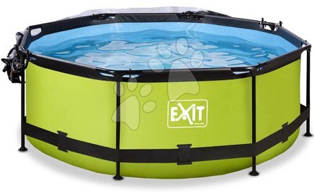 Okrugli bazeni - Bazen s krovom i filtracijom Lime pool green Exit Toys  - 4