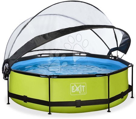 Bazény kruhové - Bazén s krytom a filtráciou Lime pool Exit Toys _1