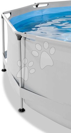Kruhové bazény - Bazén s krytem a filtrací Soft Grey pool Exit Toys - 4