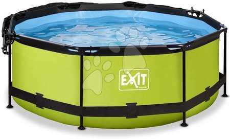 Bazény kruhové - Bazén so strieškou a filtráciou Lime pool Exit Toys _1