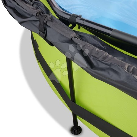 Kruhové bazény - Bazén se stříškou a filtrací Lime pool Exit Toys - 3