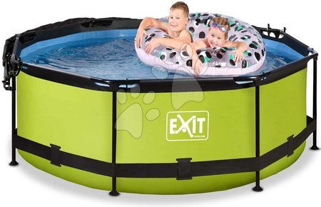 Kruhové bazény - Bazén se stříškou a filtrací Lime pool Exit Toys - 5