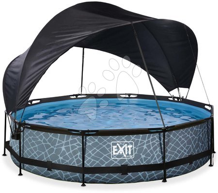 da 6 a 9 anni - Piscina con tettoia e filtrazione Stone pool Exit Toys  _1