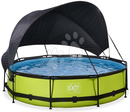 Bazény kruhové - Bazén so strieškou a filtráciou Lime pool Exit Toys 