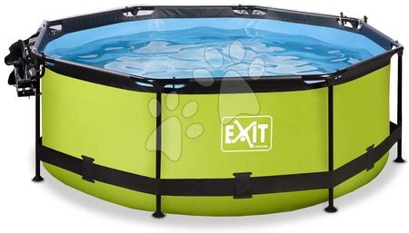 Kruhové bazény - Bazén se stříškou krytem a filtrací Lime pool Exit Toys - 5