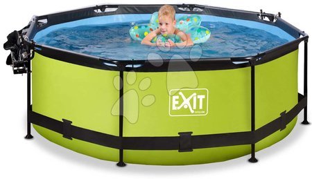 Kruhové bazény - Bazén se stříškou krytem a filtrací Lime pool Exit Toys - 2