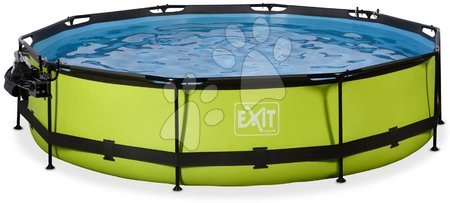 Kruhové bazény - Bazén se stříškou krytem a filtrací Lime pool Exit Toys - 5