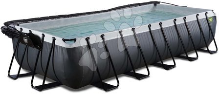  - Piscină cu capac filtrare pentru nisip Black Leather pool Exit Toys _1