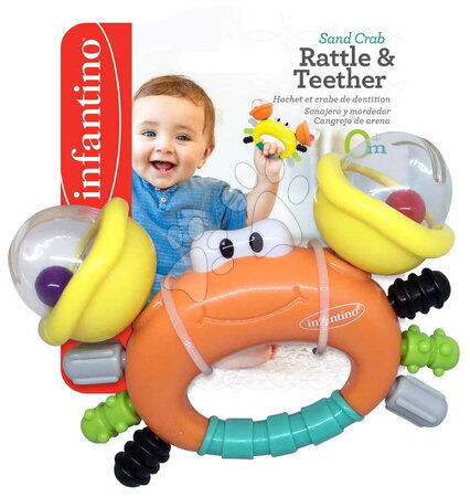 Hračky pro nejmenší | Strana 16 - Chrastítko s kousátkem Krab Rattle & Teether Sand Crab Infantino_1