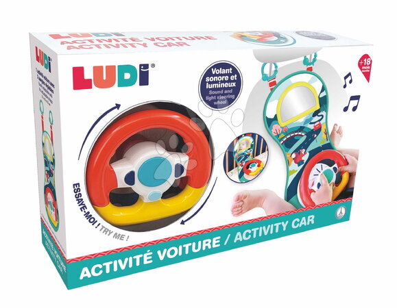 Vývoj motoriky - Herní pultík do auta s volantem Car Activity Ludi - 4