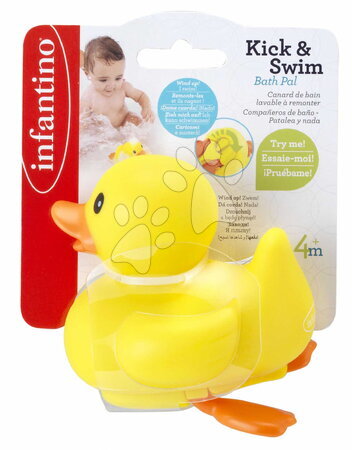 Fürdőjátékok - Felhúzható kacsa kádba Kick & Swim Bath Pal Infantino_1