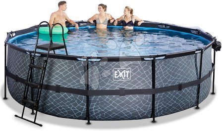 Igrače in igre za na vrt | Stran 15 - Bazen s pokrovom in peščeno filtracijo in toplotno črpalko Stone pool Exit Toys_1