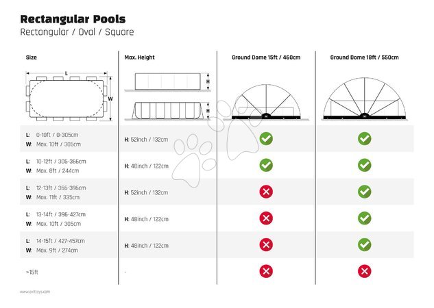 Schwimmbadüberdachung - Poolkuppel-Abdeckung für Pool Exit Toys - 9