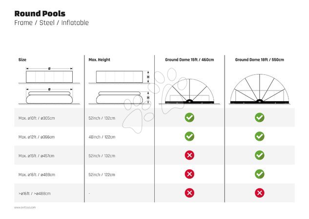 Schwimmbadüberdachung - Kuppelabdeckung für den Pool Exit Toys - 7