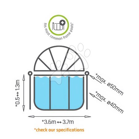 Schwimmbadüberdachung - Poolkuppel-Abdeckung Pool Cover Eco Exit Toys - 2