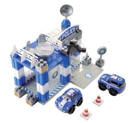 Cuburi de construit Abrick - Joc de construit Abrick - staţie de poliţie cu 2 maşinuţe Écoiffier - 1