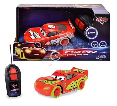 RC modely - Autíčko na dálkové ovládání RC Cars Blesk McQueen Single Drive Glow Racers Jada - 2