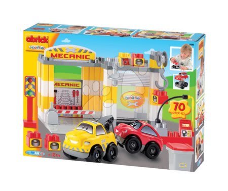 Stavebnice Abrick - Stavebnice Rychlá auta - autoservis s 2 auty Abrick Écoiffier - 4