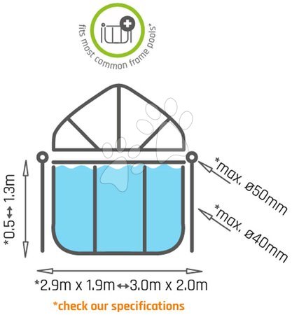 Jucării și jocuri pentru grădină - Parasolar pool canopy Exit Toys _1