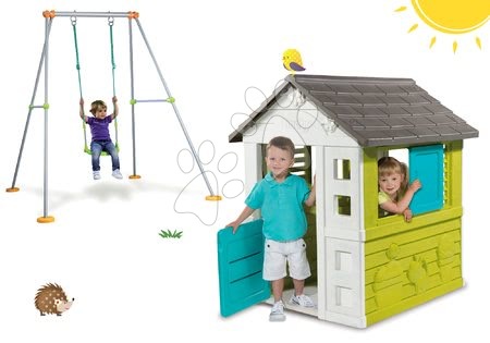 Case per bambini con altalena - Set casetta Pretty Blue Smoby