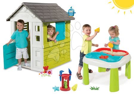 Spielhäuser mit Sandkasten - Set Häuschen Pretty Blue Smoby