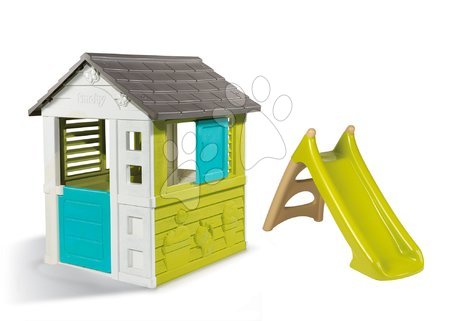 Detský domček so šmýkačkou - Set domček Pretty Blue Smoby