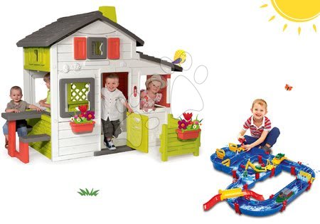 Spielhäuser mit Wasserrutsche - Set Häuschen der Freunde von Smoby
