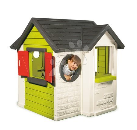 Kućice za djecu - SMOBY 310241 Detský Domček My House s okrúhlym oknom, s elektrickým zvončekom, UV FILTROM,135 cm výška*115*120 cm - 1
