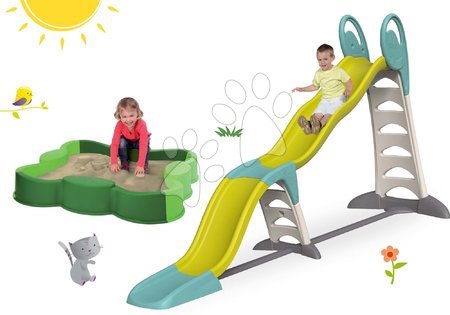 Rutschen mit Sandkasten - Set Rutsche Toboggan Super Megagliss 2in1 Smoby