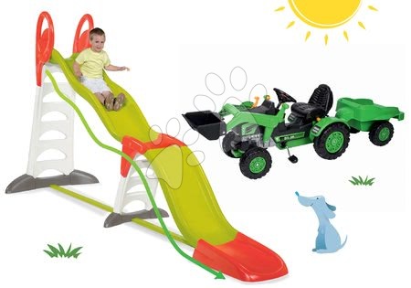 Skluzavky sety - Set skluzavka Toboggan Super Megagliss 2v1 Smoby délka 3,75/1,5 m