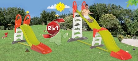 Slides - Smoby Megagliss 2in1 Slide with a Lenght of 3,3/1,9 m