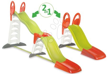 Csúszdák gyerekeknek  - Csúszda Megagliss 2in1 Smoby hossza 3,3/1,9 m - 2