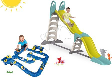 Toboganes con pista de agua - Set šmykľavka Toboggan Super Megagliss 2v1 Smoby
