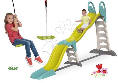 Rutschen mit Schaukel - Set Rutsche Toboggan Super Megagliss 2in1 Smoby 