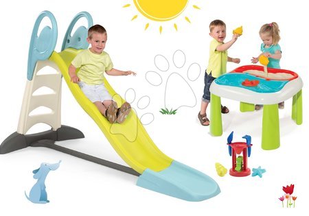 Tobogane cu nisipar - Set tobogan de apă Toboggan XL Smoby lungime de 2,3 m