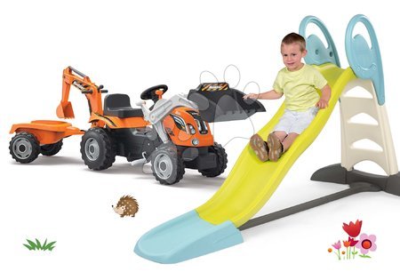 Hračky pre chlapcov - Set šmykľavka Toboggan XL Smoby s vodou dĺžka 230 cm