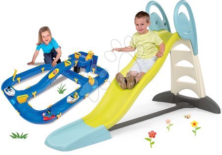 Šmykľavky s vodnou dráhou - Set šmykľavka Toboggan XL Smoby s vodou dĺžka 230 cm