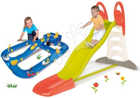Šmykľavky s vodnou dráhou - Set šmykľavka Toboggan XL Smoby s vodou dĺžka 230 cm