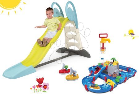 Rutschen Sets - Rutschenset Toboggan XL Smoby mit Wasser- und Wasserbahn Aquaplay