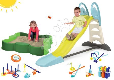 Rutschen mit Sandkasten - Set Rutsche Toboggan KS Smoby mit Wasser