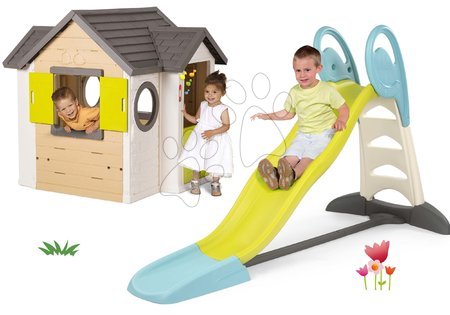 Skluzavky s domečkem - Set skluzavka Toboggan XL Smoby s vodou délka 230 cm