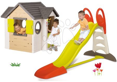 Csúszdák házikóval - Szett csúszda Toboggan XL Smoby vízzel 2,3 m - 43