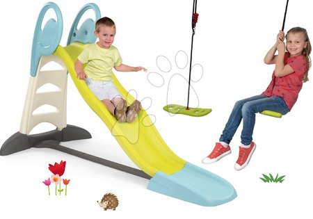 Rutschen mit Schaukel - Set Rutsche Toboggan XL Smoby mit Wasser Länge 230 cm